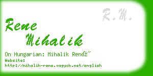 rene mihalik business card